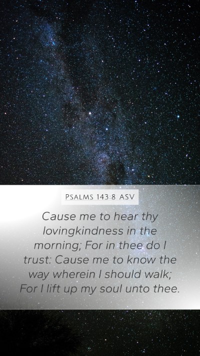 Psalms 143:8 ASV Bible Verse Image