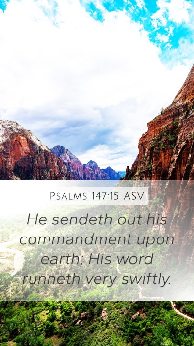 Psalms 147:15 ASV Bible Verse Image