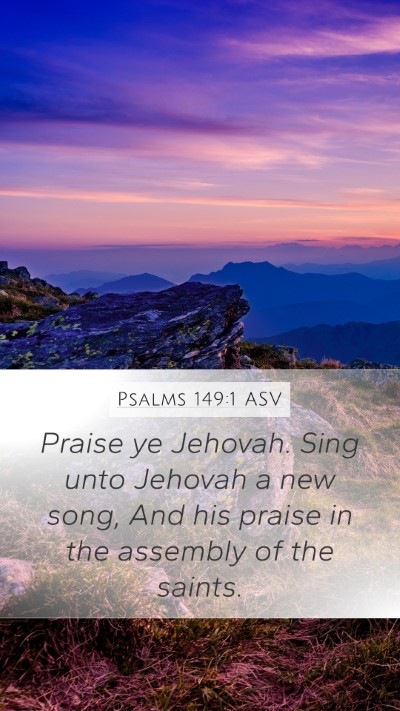 Psalms 149:1 ASV Bible Verse Image