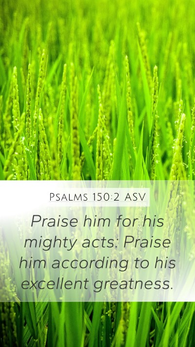 Psalms 150:2 ASV Bible Verse Image