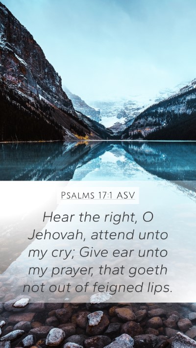 Psalms 17:1 ASV Bible Verse Image