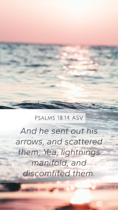 Psalms 18:14 ASV Bible Verse Image