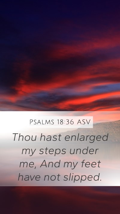 Psalms 18:36 ASV Bible Verse Image