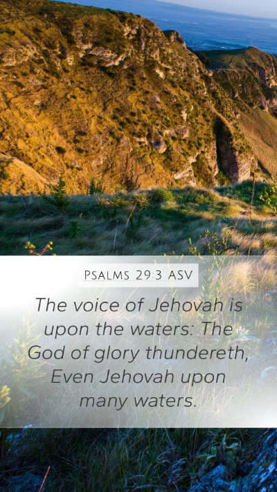 Psalms 29:3 ASV Bible Verse Image