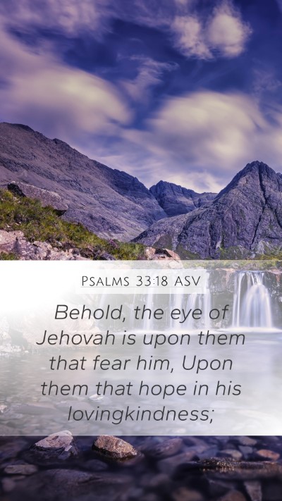 Psalms 33:18 ASV Bible Verse Image