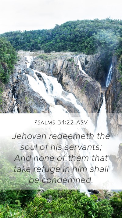 Psalms 34:22 ASV Mobile Phone Wallpaper - Jehovah redeemeth the soul of his servants; And - Mobile Bible Verse Wallpaper