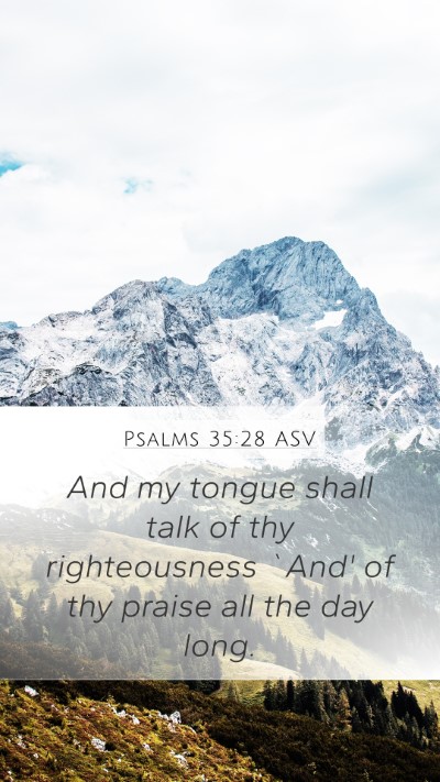 Psalms 35:28 ASV Bible Verse Image