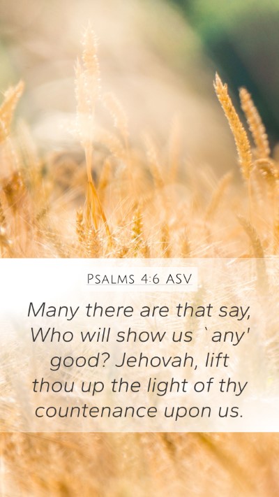 Psalms 4:6 ASV Bible Verse Image