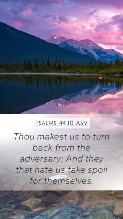 Psalms 44:10 ASV Bible Verse Image