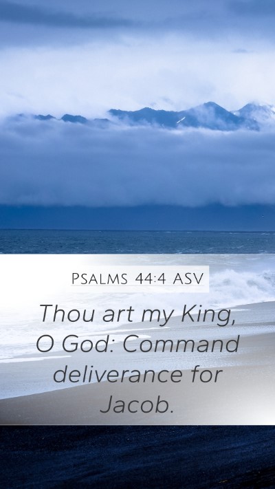 Psalms 44:4 ASV Bible Verse Image