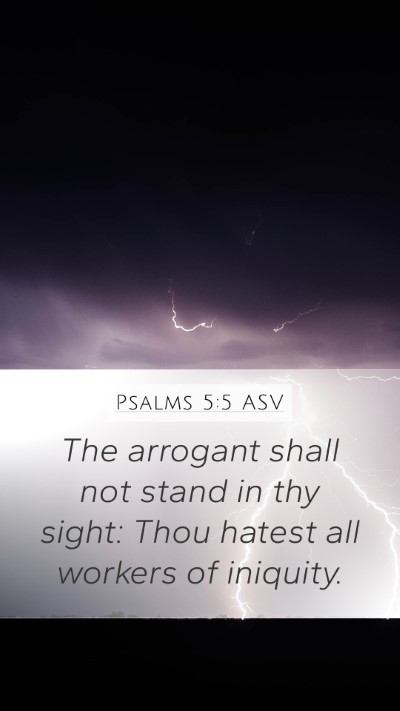 Psalms 5:5 ASV Bible Verse Image