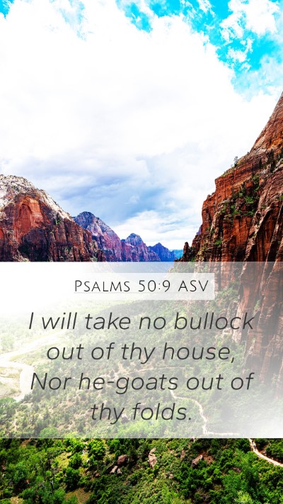Psalms 50:9 ASV Bible Verse Image