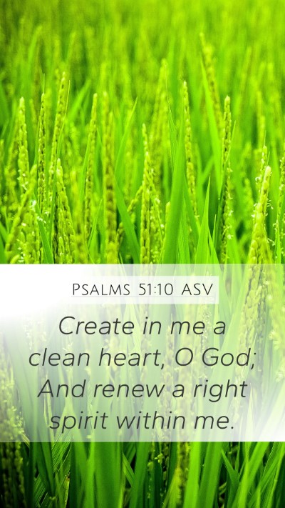 Psalms 51:10 ASV Bible Verse Image