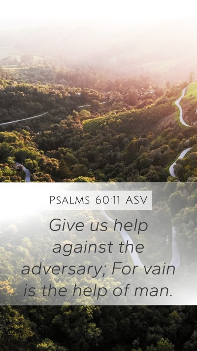 Psalms 60:11 ASV Bible Verse Image