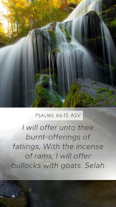 Psalms 66:15 ASV Bible Verse Image