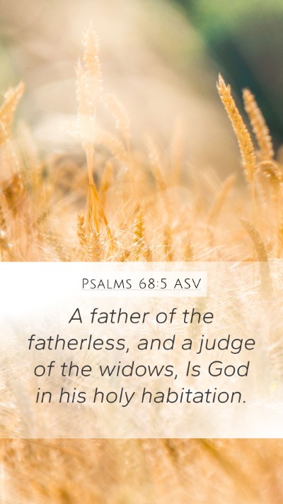 Psalms 68:5 ASV Bible Verse Image