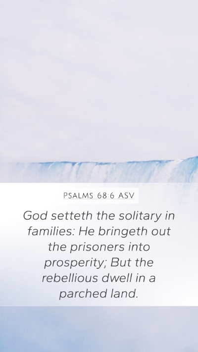 Psalms 68:6 ASV Bible Verse Image