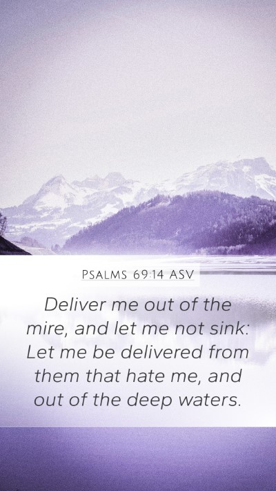 Psalms 69:14 ASV Bible Verse Image