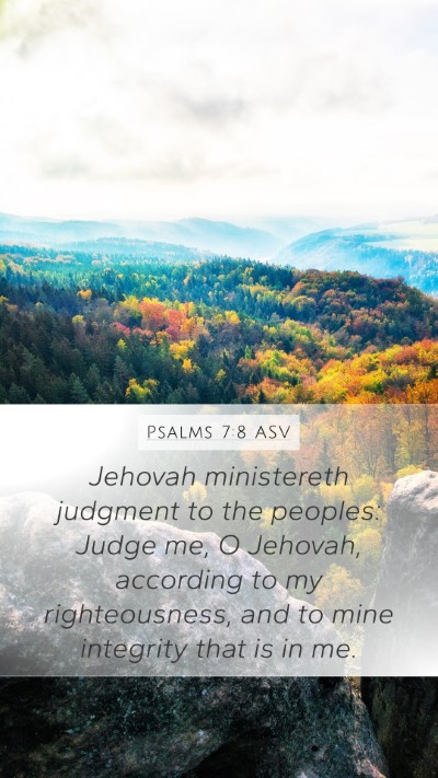 Psalms 7:8 ASV Bible Verse Image