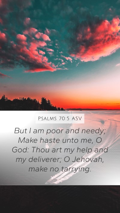 Psalms 70:5 ASV Bible Verse Image