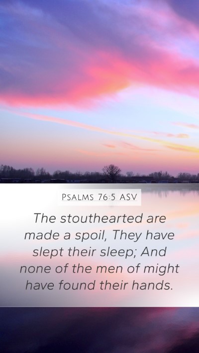 Psalms 76:5 ASV Bible Verse Image