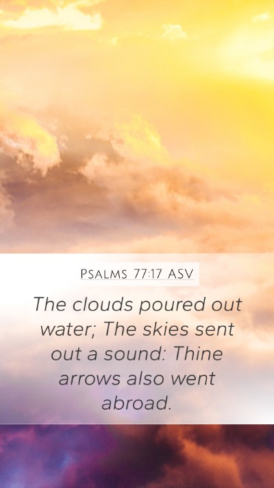 Psalms 77:17 ASV Bible Verse Image