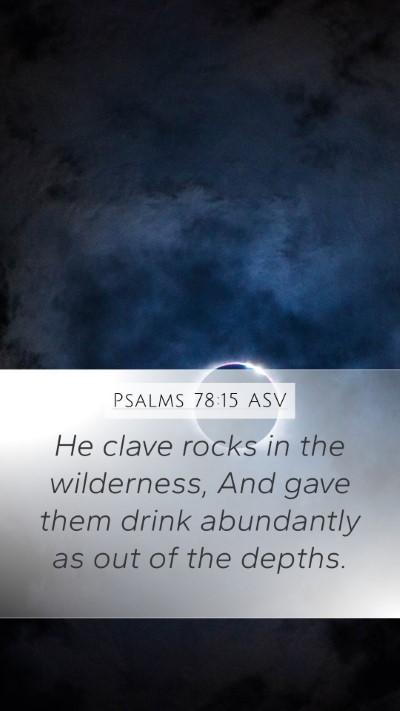 Psalms 78:15 ASV Bible Verse Image