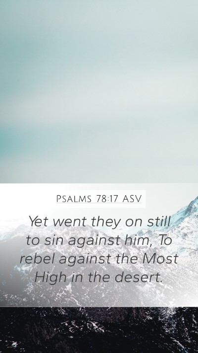 Psalms 78:17 ASV Bible Verse Image