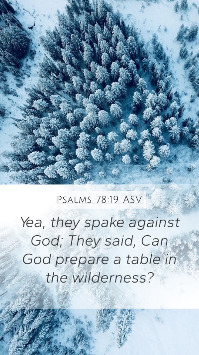 Psalms 78:19 ASV Bible Verse Image