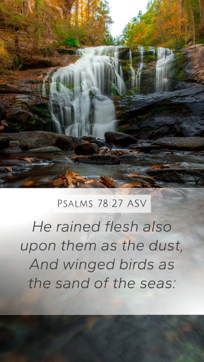Psalms 78:27 ASV Bible Verse Image