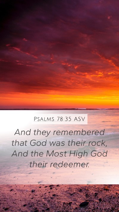 Psalms 78:35 ASV Bible Verse Image