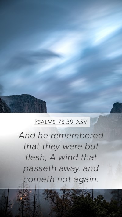 Psalms 78:39 ASV Bible Verse Image