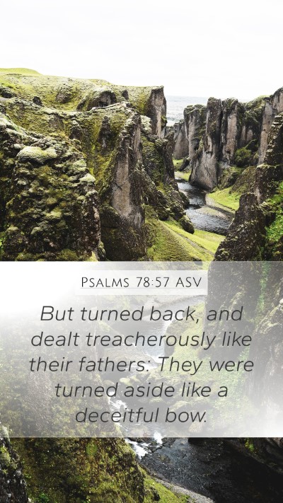 Psalms 78:57 ASV Bible Verse Image