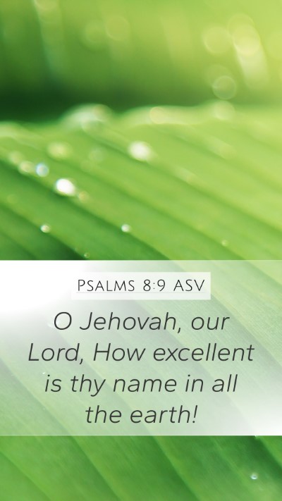 Psalms 8:9 ASV Bible Verse Image