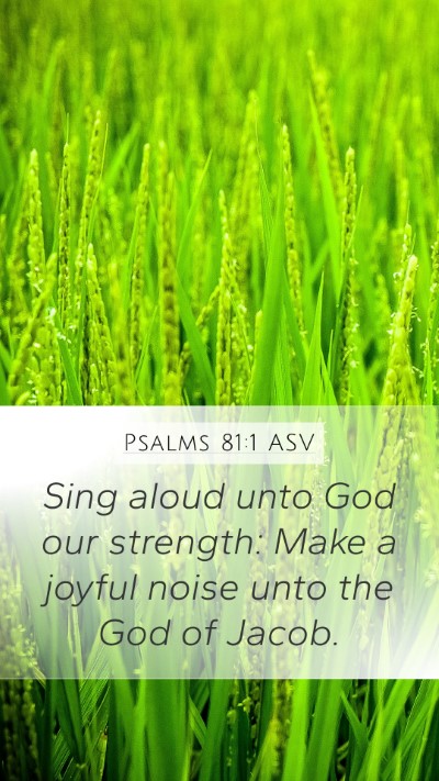 Psalms 81:1 ASV Bible Verse Image