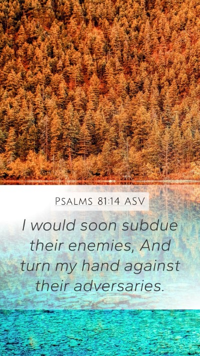 Psalms 81:14 ASV Bible Verse Image