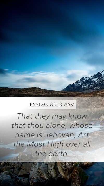 Psalms 83:18 ASV Bible Verse Image