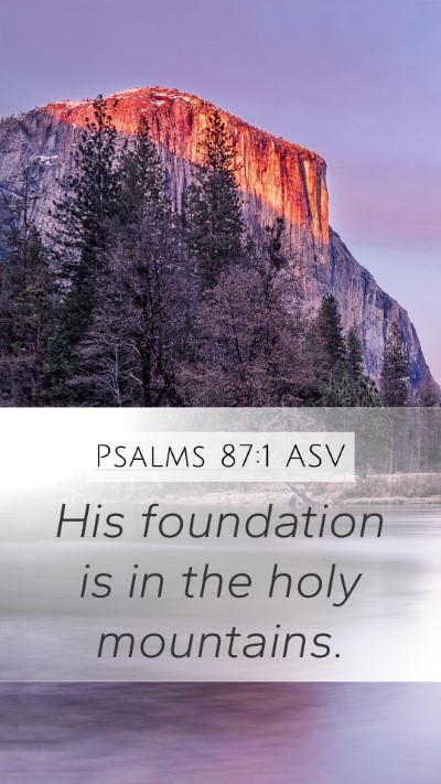 Psalms 87:1 ASV Bible Verse Image