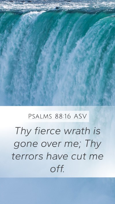 Psalms 88:16 ASV Bible Verse Image
