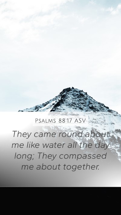 Psalms 88:17 ASV Bible Verse Image