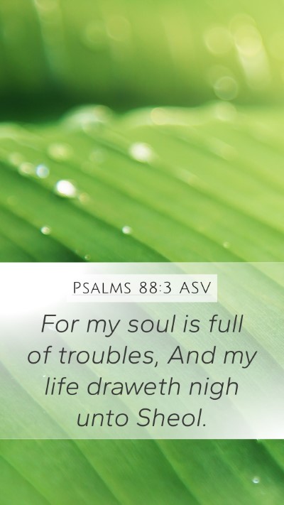 Psalms 88:3 ASV Bible Verse Image