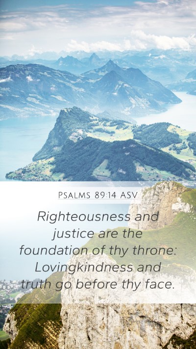 Psalms 89:14 ASV Bible Verse Image