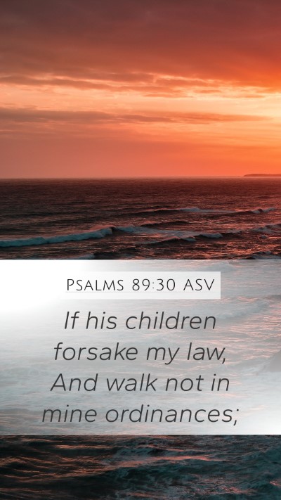 Psalms 89:30 ASV Bible Verse Image