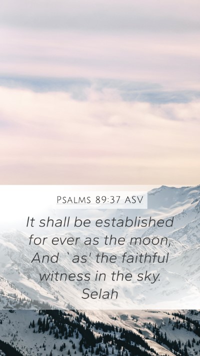 Psalms 89:37 ASV Bible Verse Image