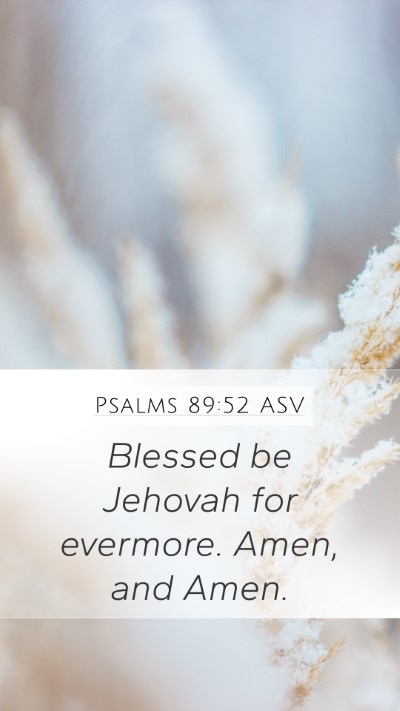 Psalms 89:52 ASV Bible Verse Image