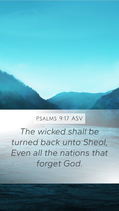 Psalms 9:17 ASV Bible Verse Image