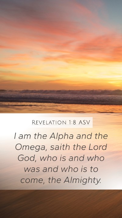Revelation 1:8 ASV Bible Verse Image
