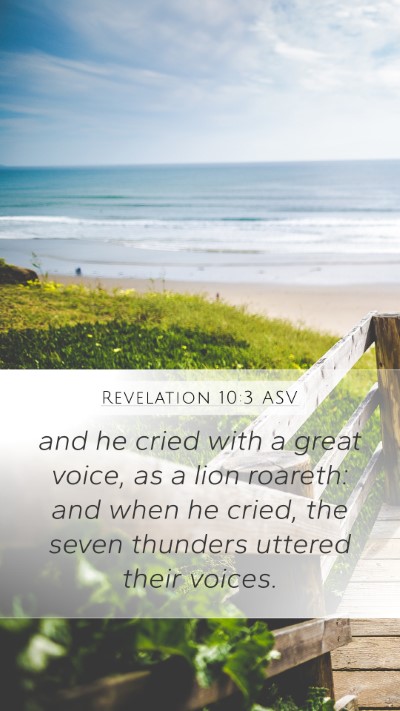 Revelation 10:3 ASV Bible Verse Image