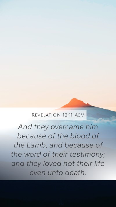 Revelation 12:11 ASV Bible Verse Image