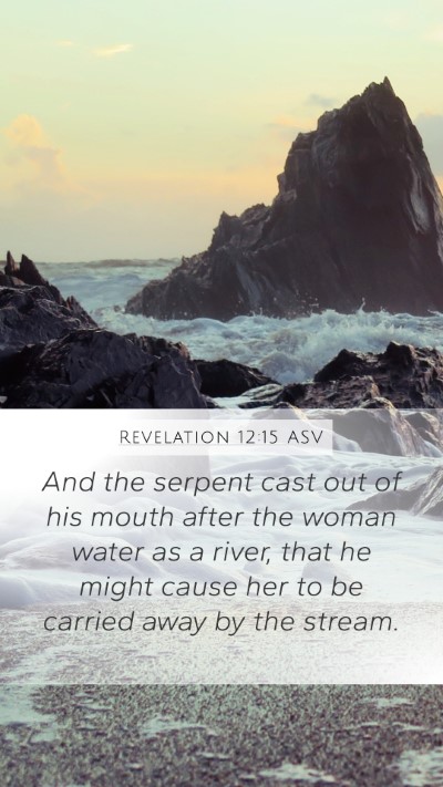 Revelation 12:15 ASV Bible Verse Image
